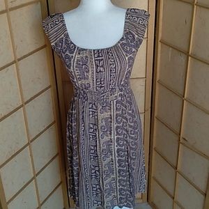 Oceania purple and tan dress sz s
